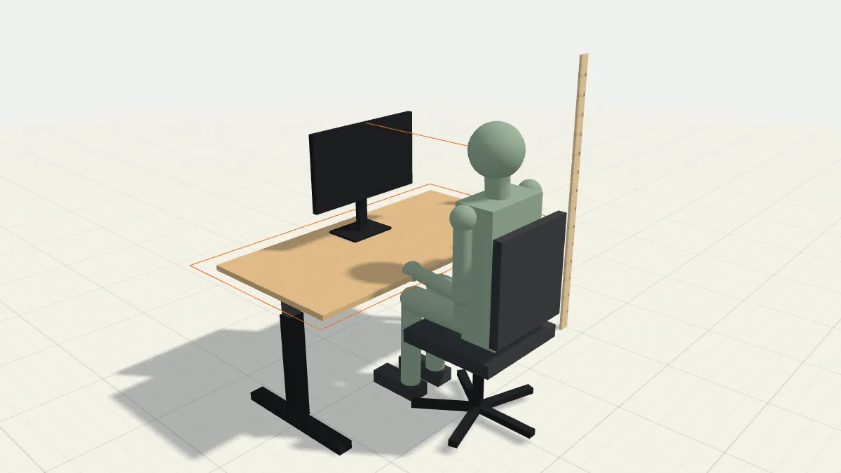 Hauteur de bureau debout : votre bureau assis-debout en 3D, à votre taille